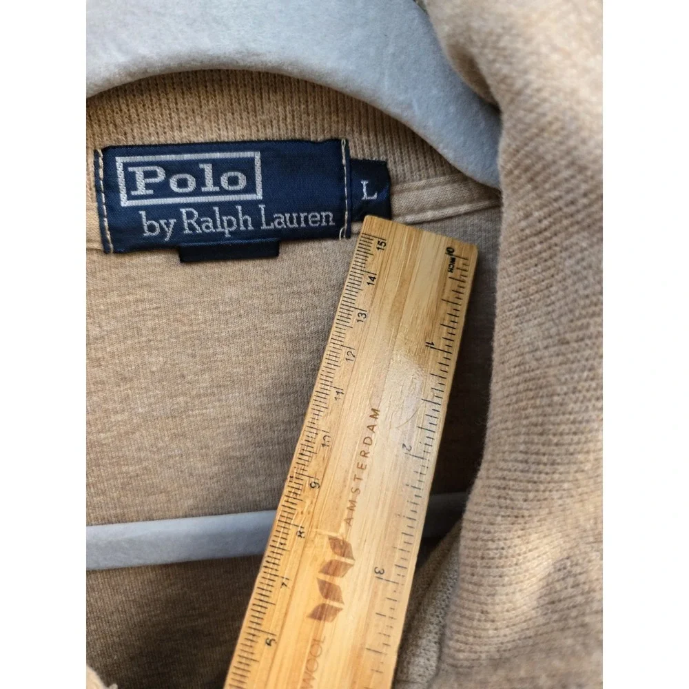 Vintage Polo Ralph Lauren Quarter Zip  Cotton Jumper Sweater Men's Size Large